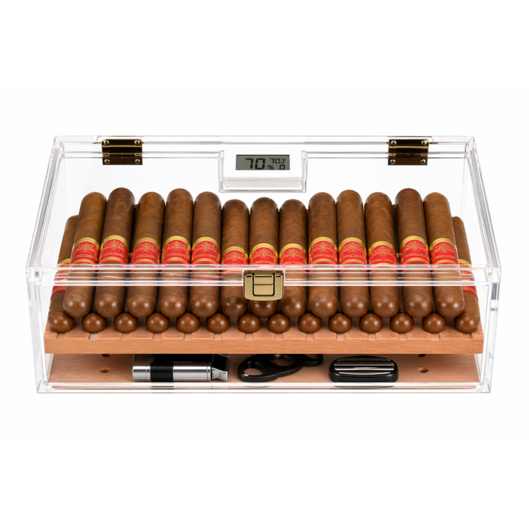 Sikarlan Acrylic Humidor with Hygrometer