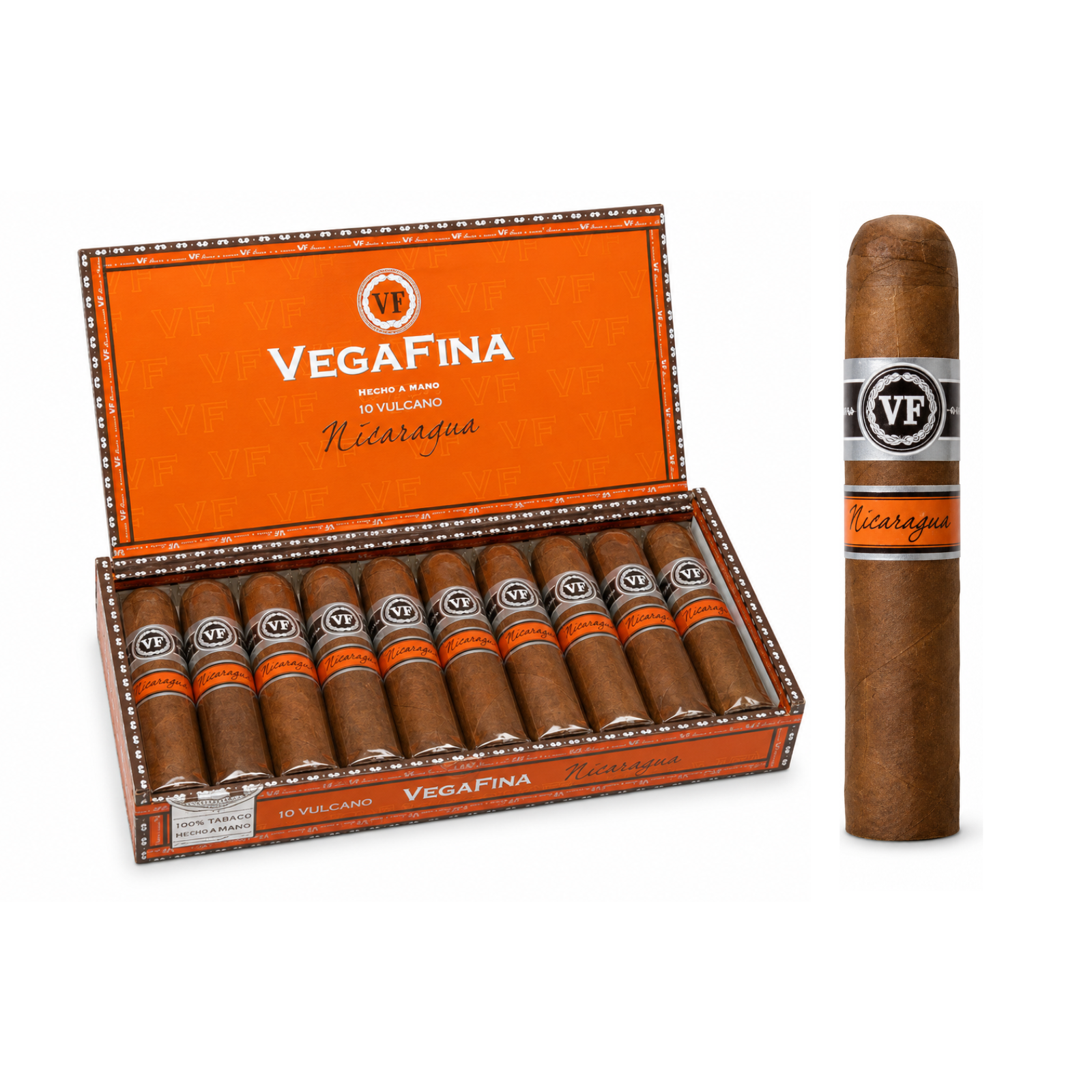 VegaFina Nicaragua Vulcano - 10 Cigars (Pack Of 10)