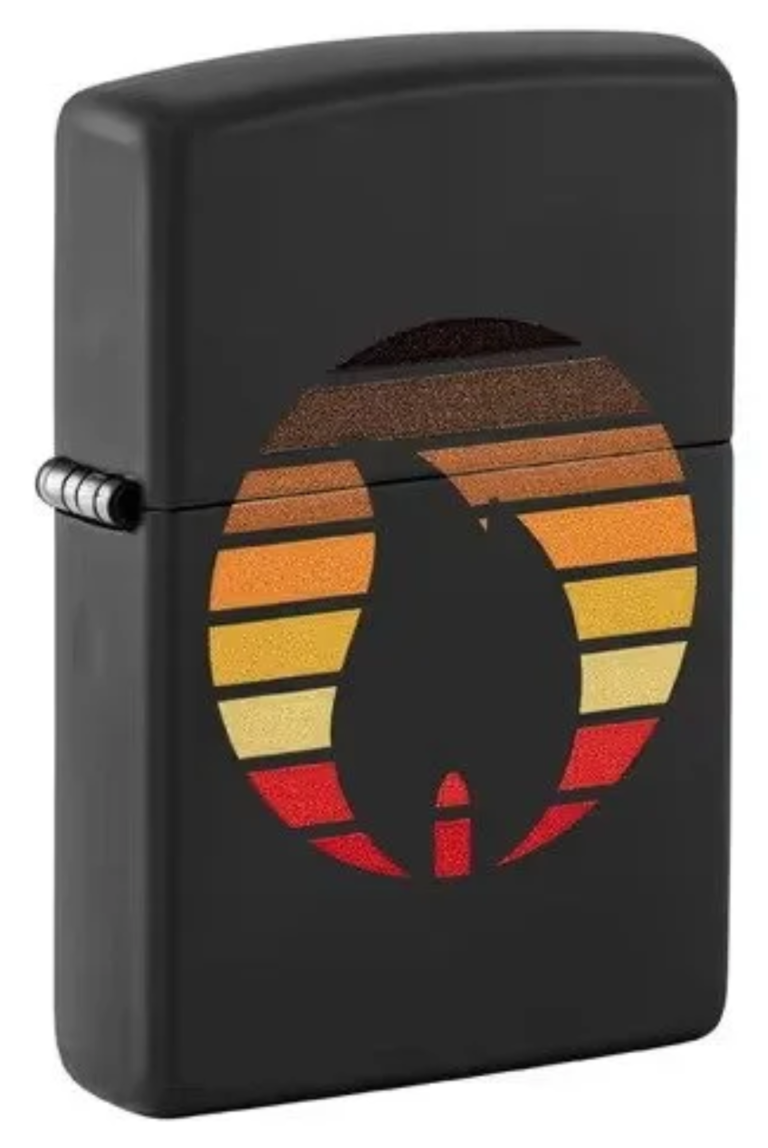 Classic Black Matte Zippo Logo Windproof Lighter