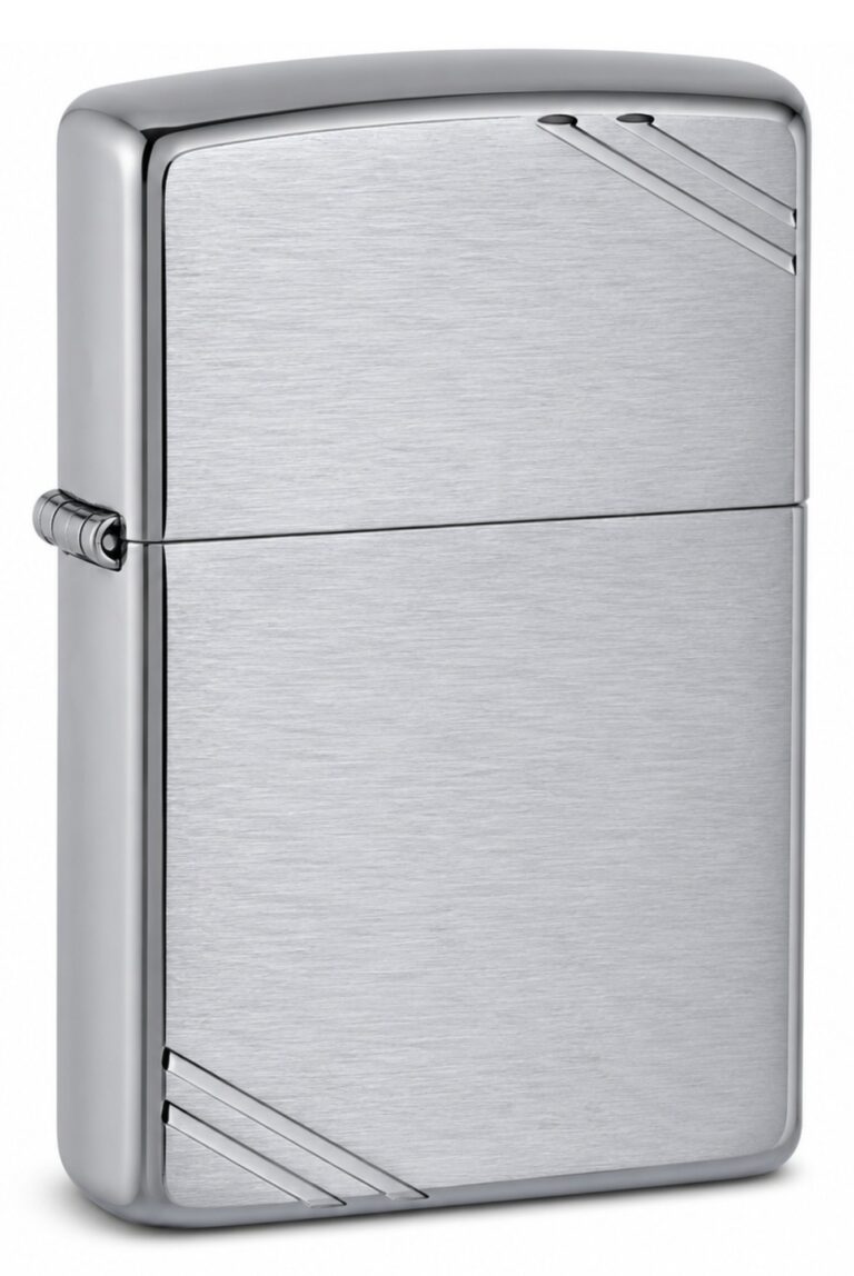 Classic Street Chrome with Slashes Windproof Lighter