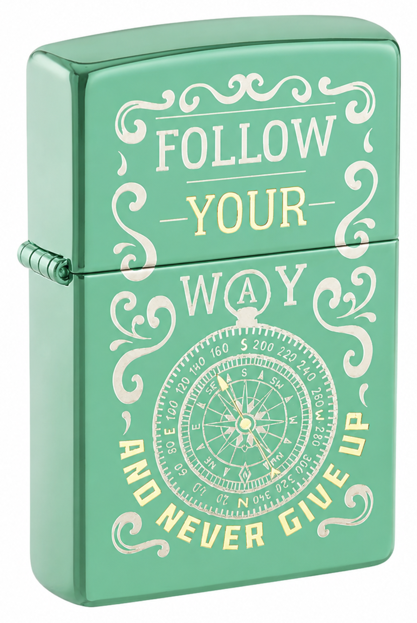 Follow Your Way Design Windproof Lighter