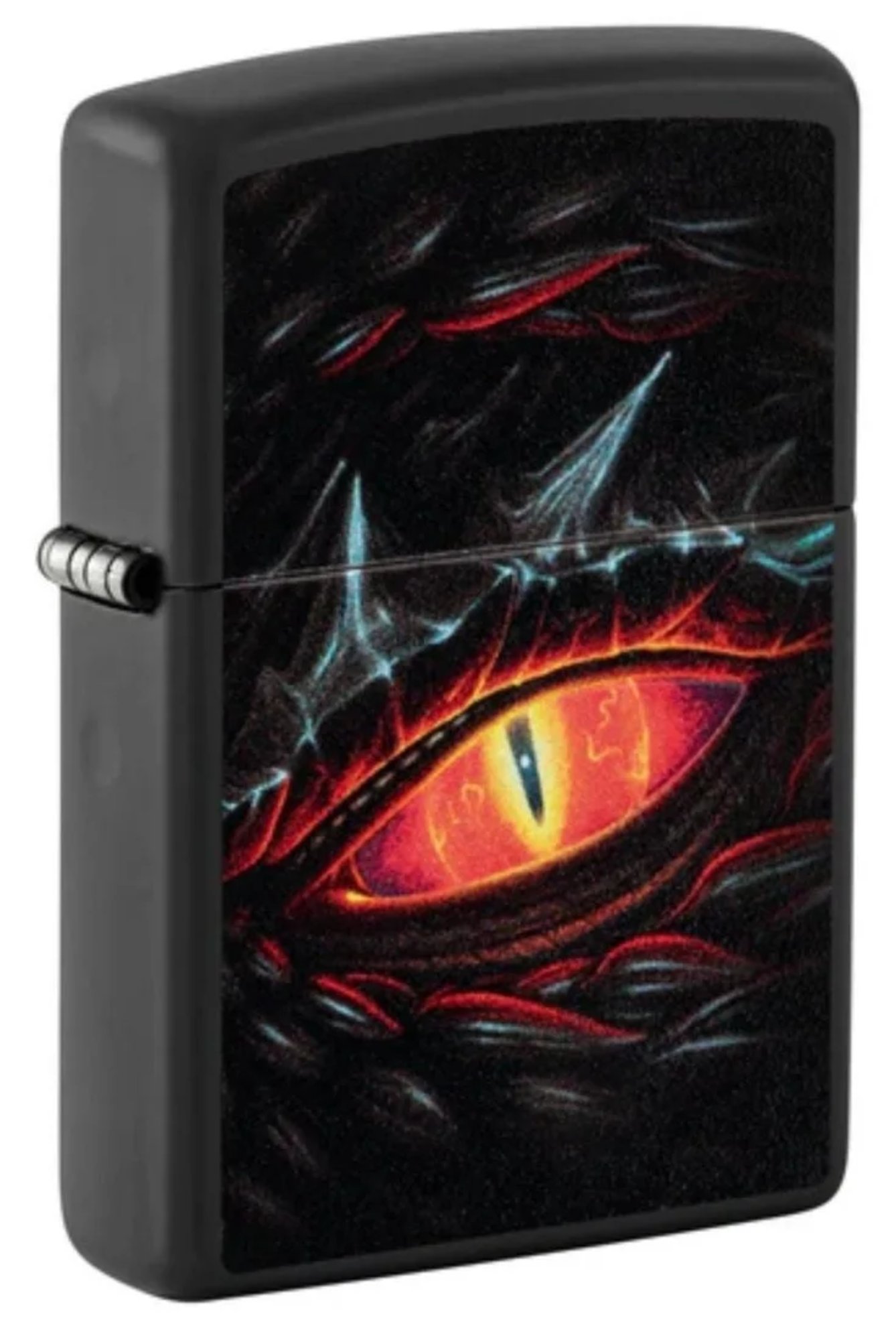 Glowing Dragon Eye Black Matte Windproof Lighter