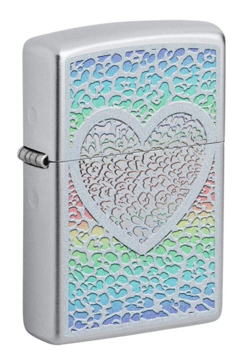 Heart Design Iron Stone Windproof Lighter