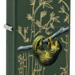 Ornithology Design Green Matte Windproof Lighter