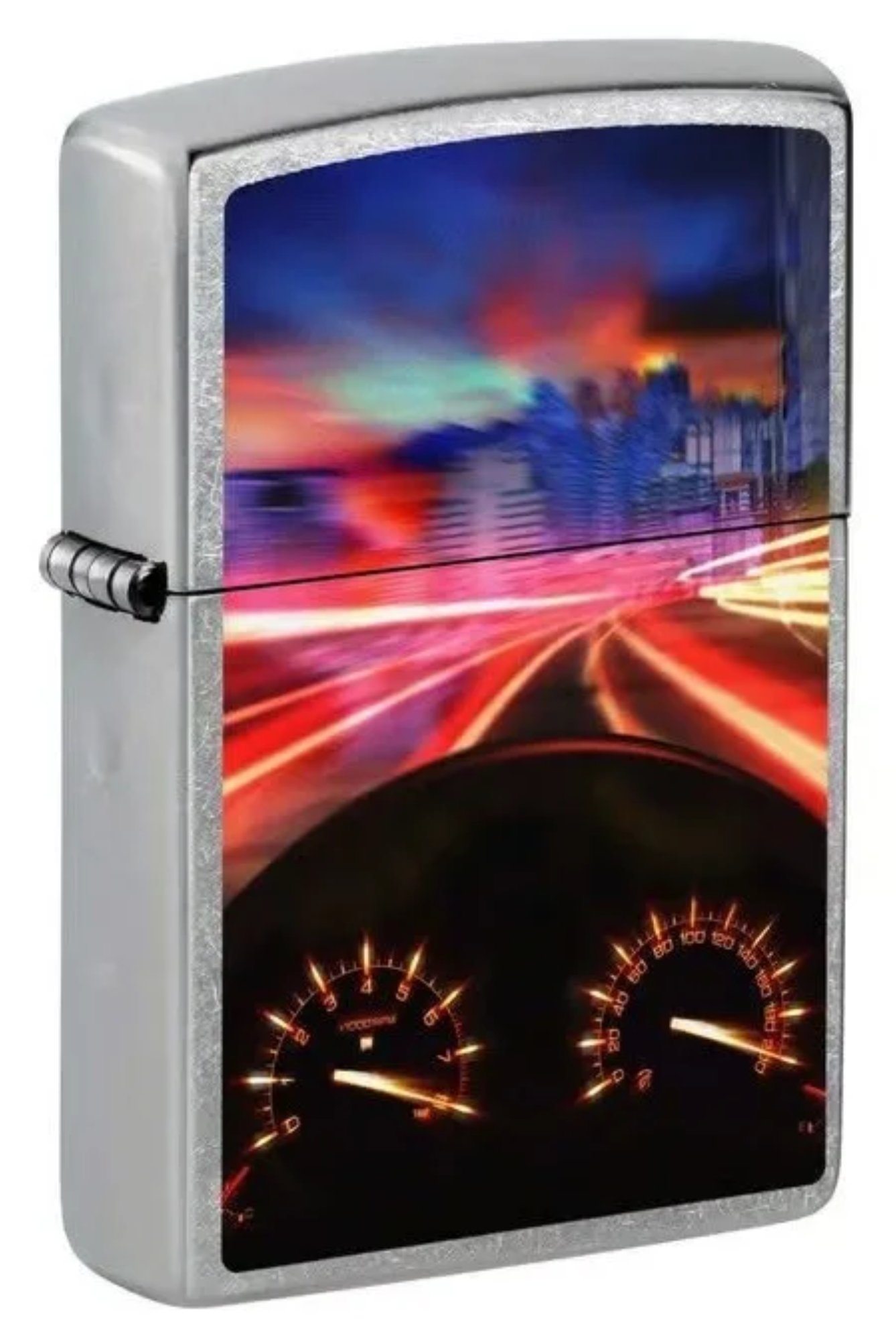 Racing Design Street Chrome Windproof Lighter