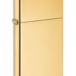 Slim High Polish Brass Windproof Lighter