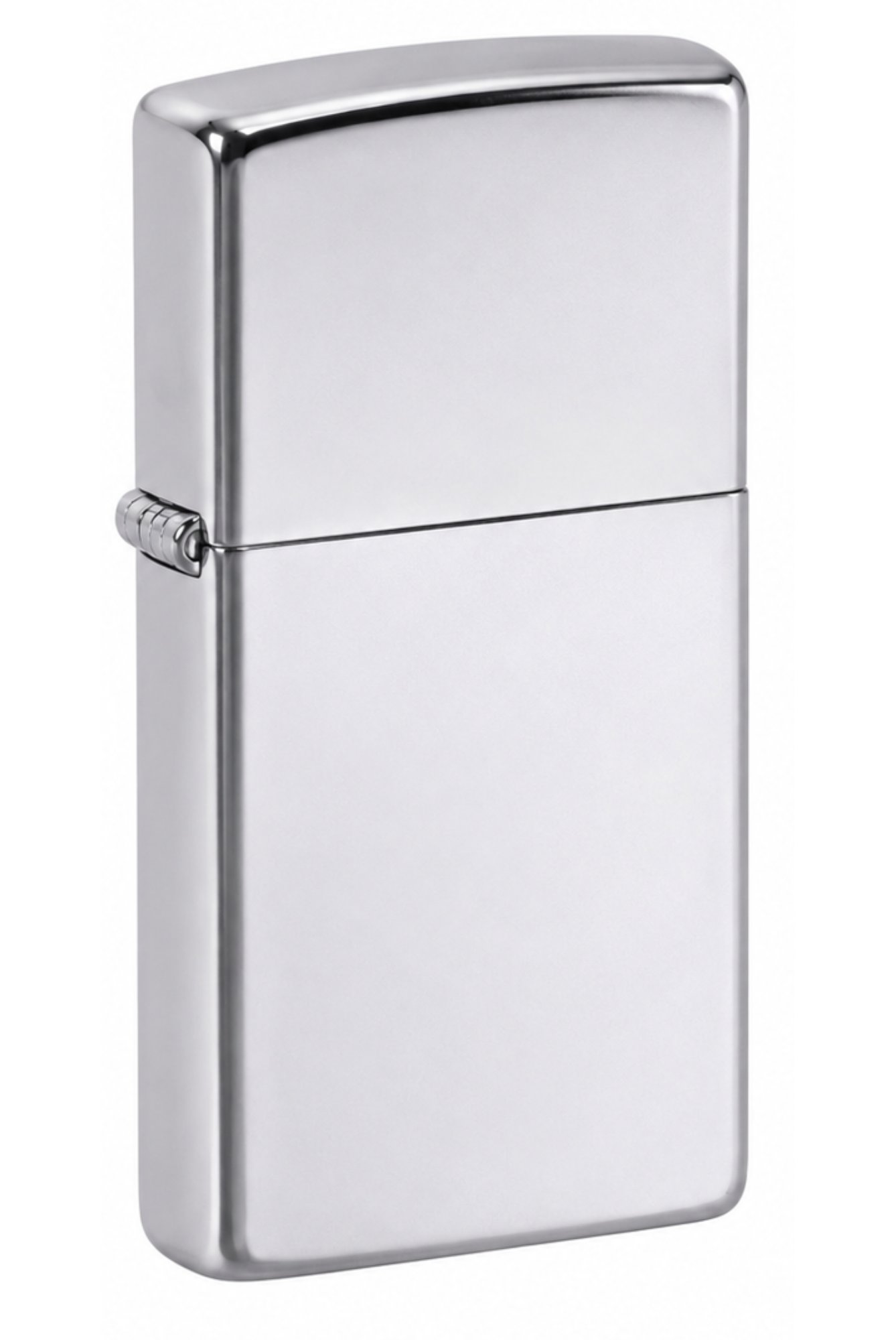 Slim High Polish Chrome Windproof Lighter