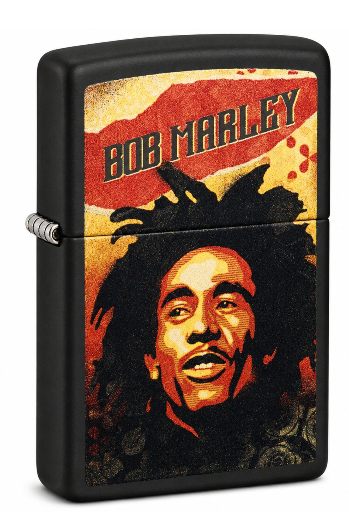 Bob Marley Color Image Black Matte Windproof Lighter
