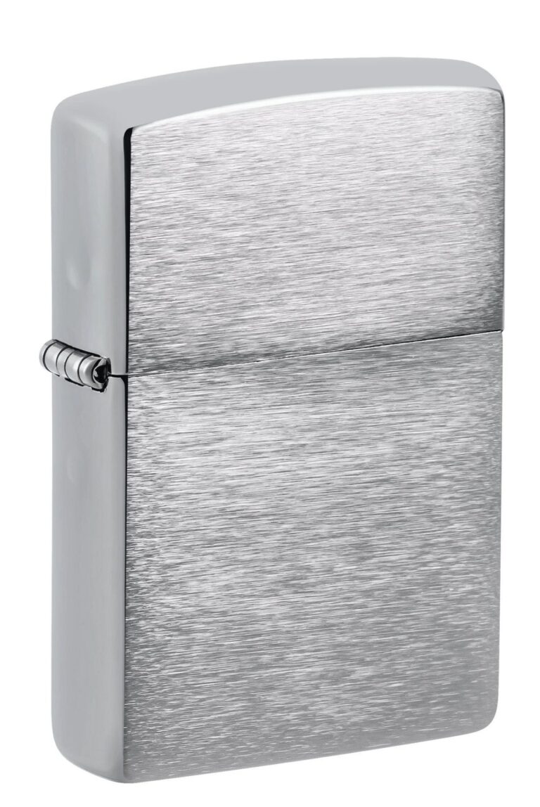 Vintage Brushed Chrome Without Slashes Windproof Lighter