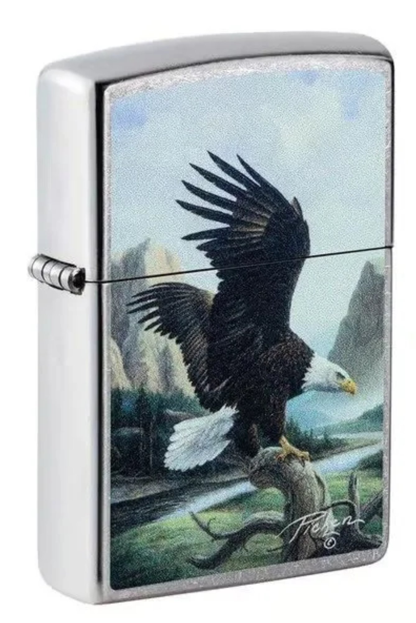 Linda Picken Wildlife Design Black Matte Windproof Lighter