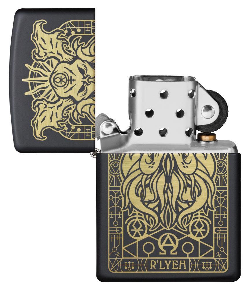 Zippo Black Matte Octopus Color Image Design Windproof Lighter