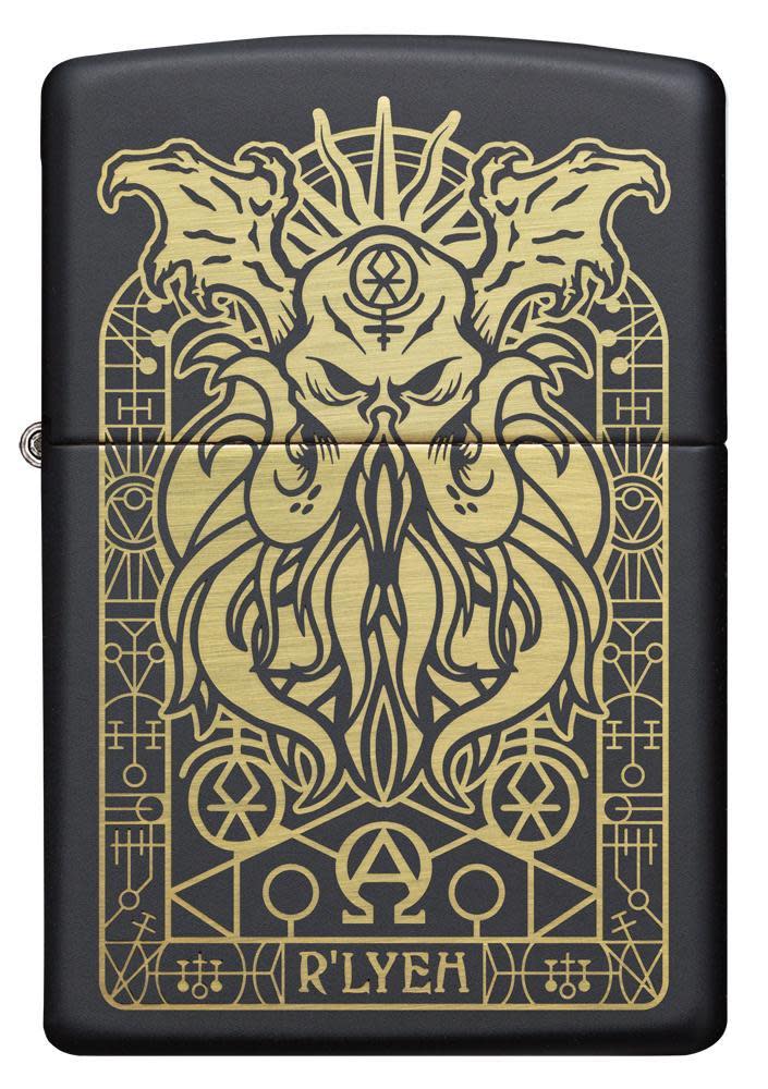 Zippo Black Matte Octopus Color Image Design Windproof Lighter