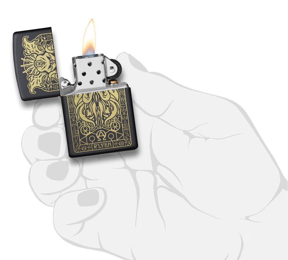 Zippo Black Matte Octopus Color Image Design Windproof Lighter