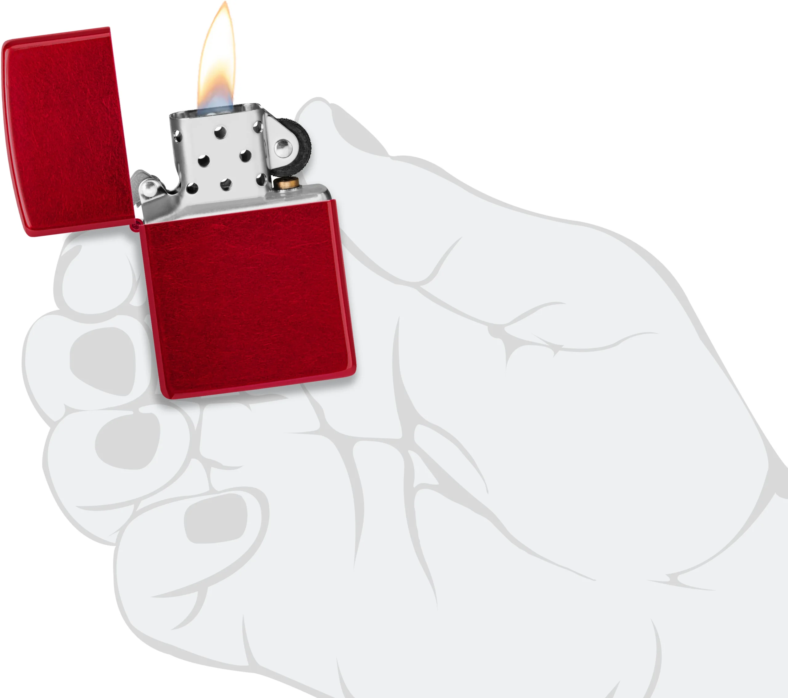 Classic Candy Apple Red Windproof Lighter