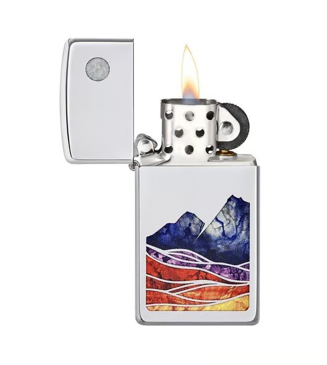 Slim Landscape Design Windproof Lighter
