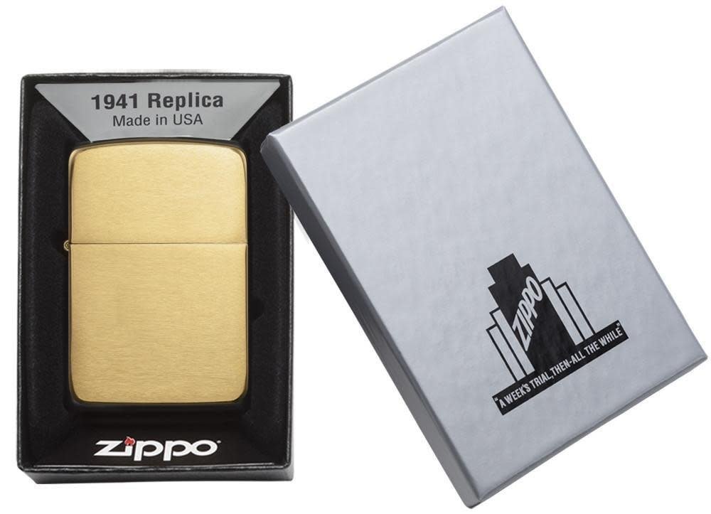 1941 Replica Brushed Brass Windproof Lighter