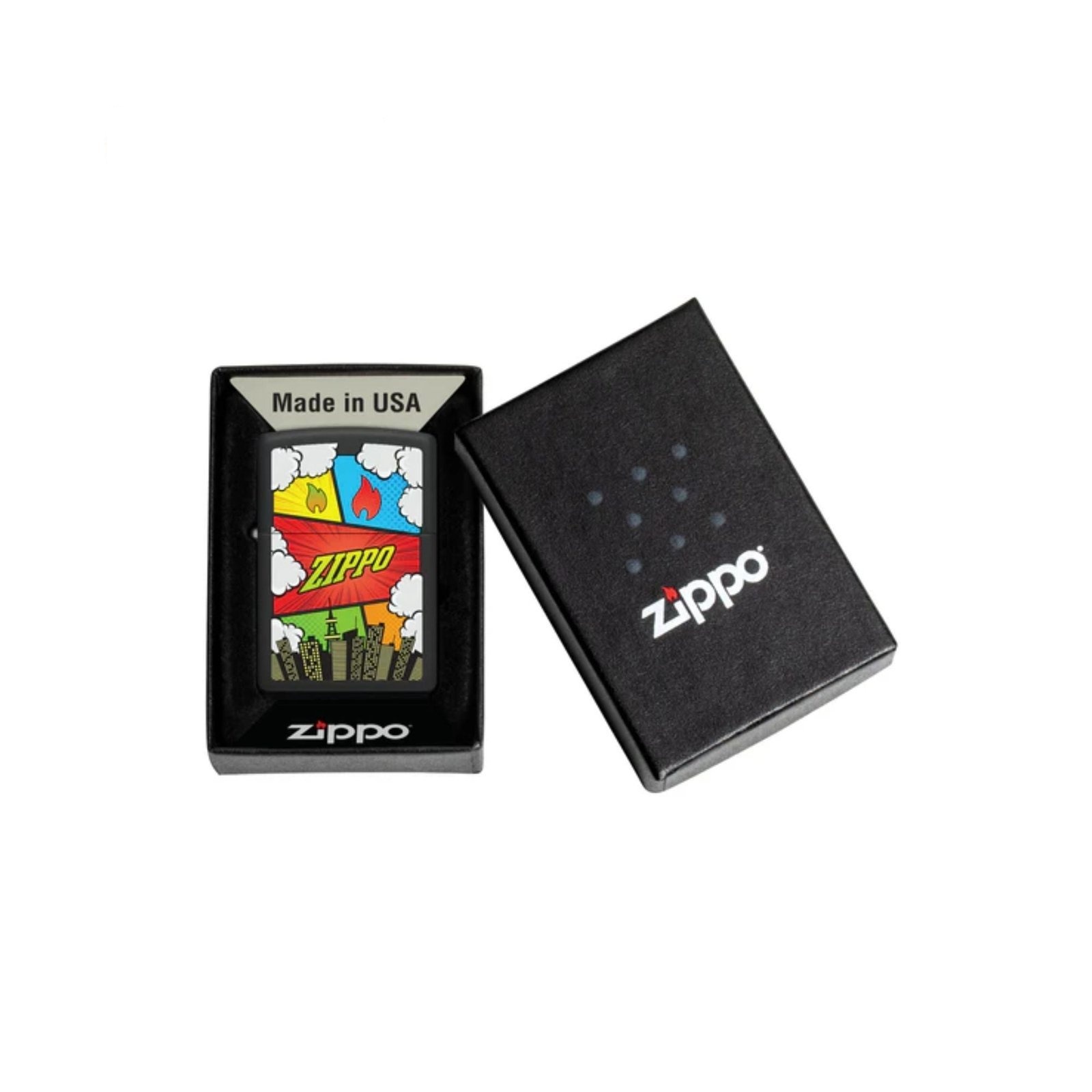 Comic Zombies Design Black Matte Windproof Lighter