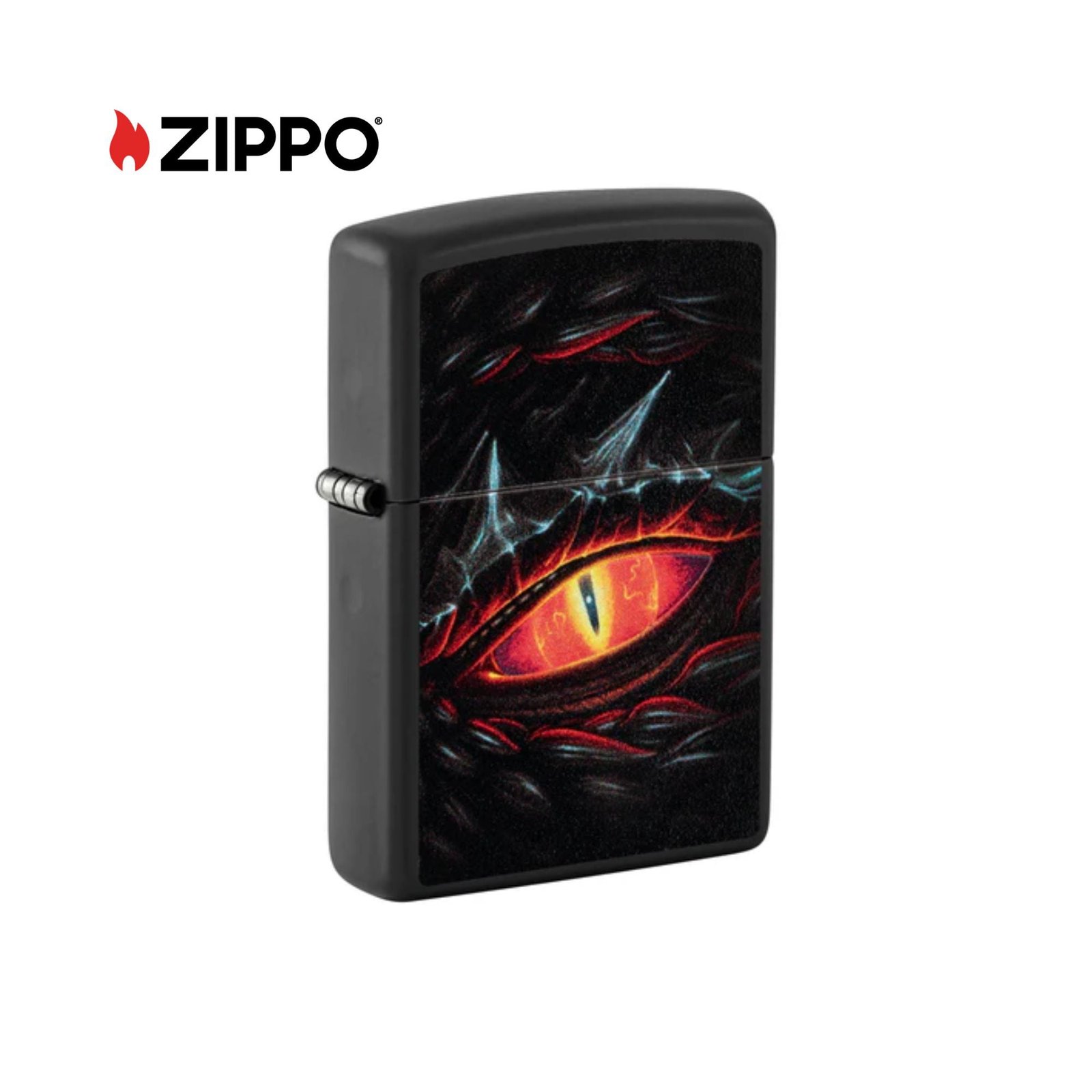 Glowing Dragon Eye Black Matte Windproof Lighter