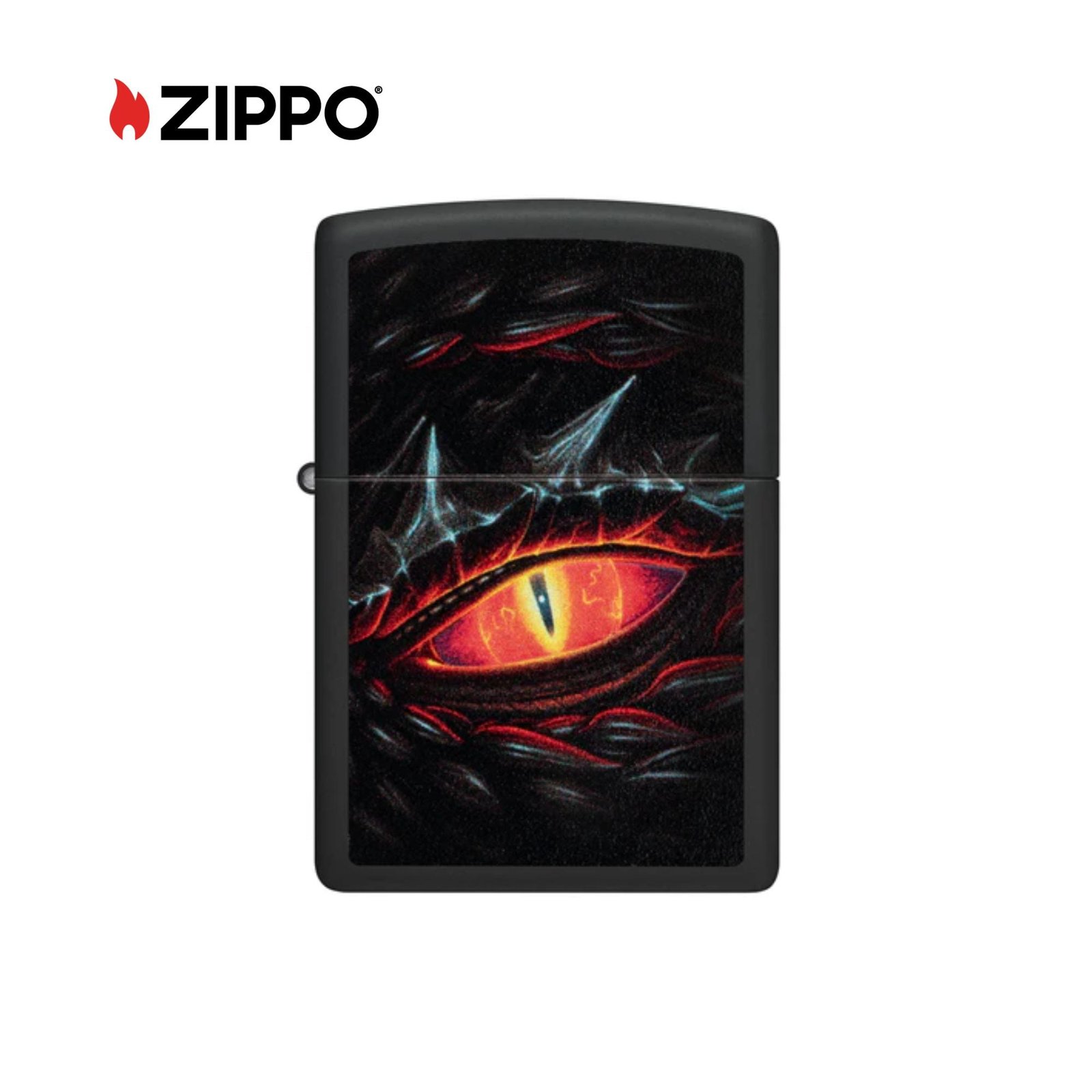 Glowing Dragon Eye Black Matte Windproof Lighter