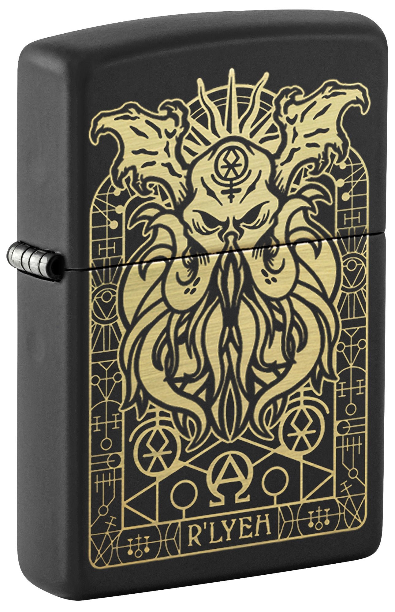 Zippo Black Matte Octopus Color Image Design Windproof Lighter