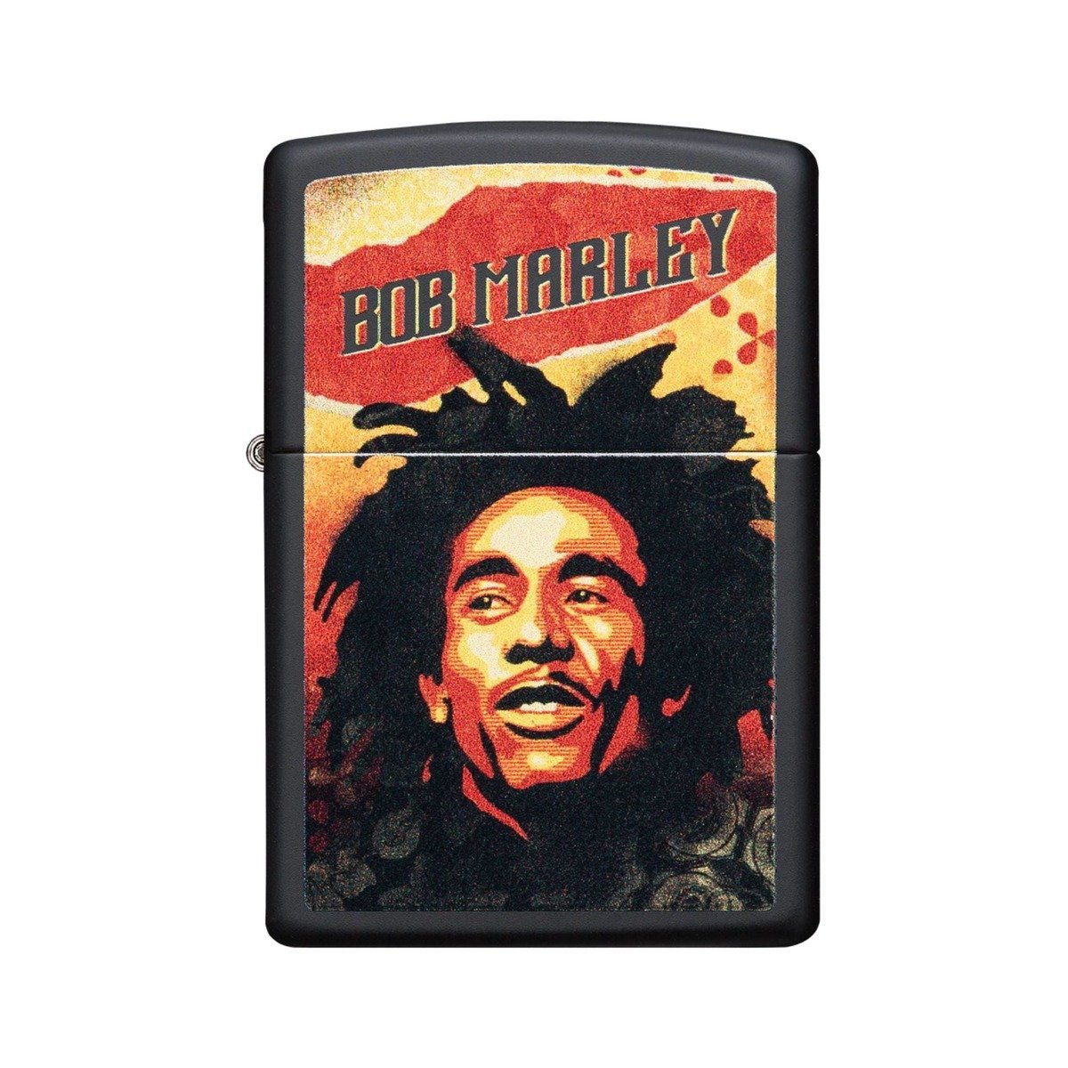 Bob Marley Color Image Black Matte Windproof Lighter