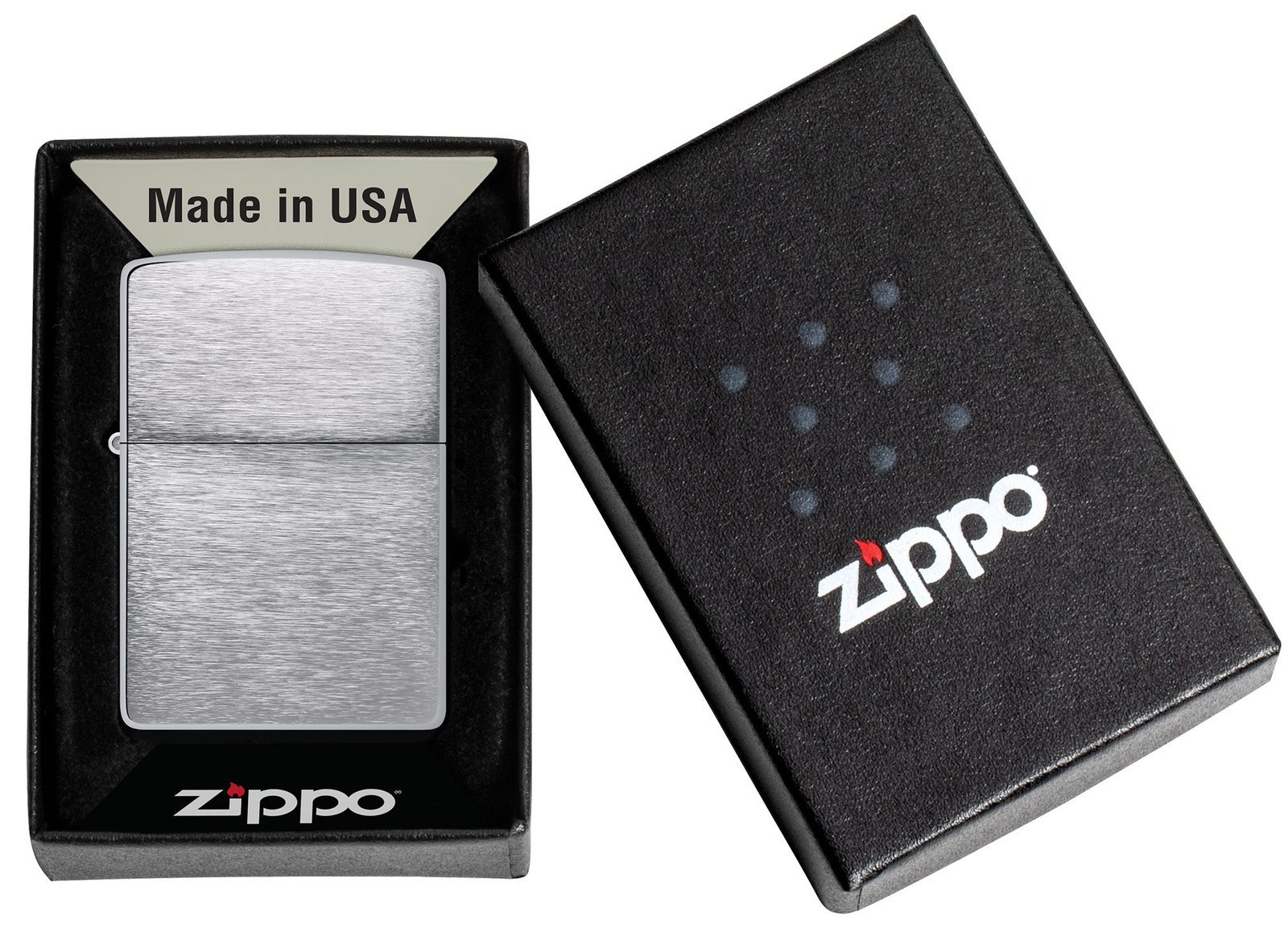Vintage Brushed Chrome Without Slashes Windproof Lighter