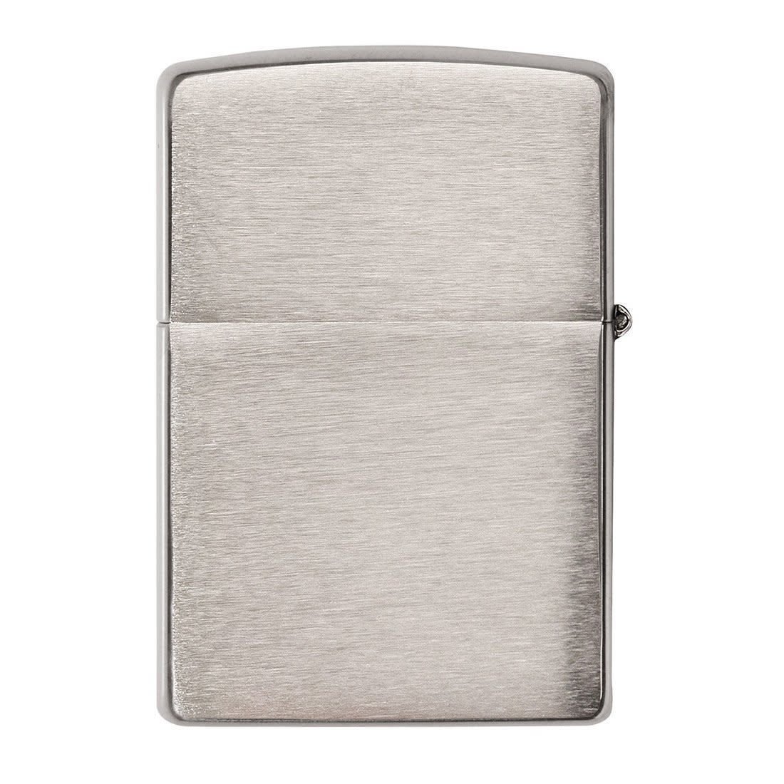 Vintage Brushed Chrome Without Slashes Windproof Lighter