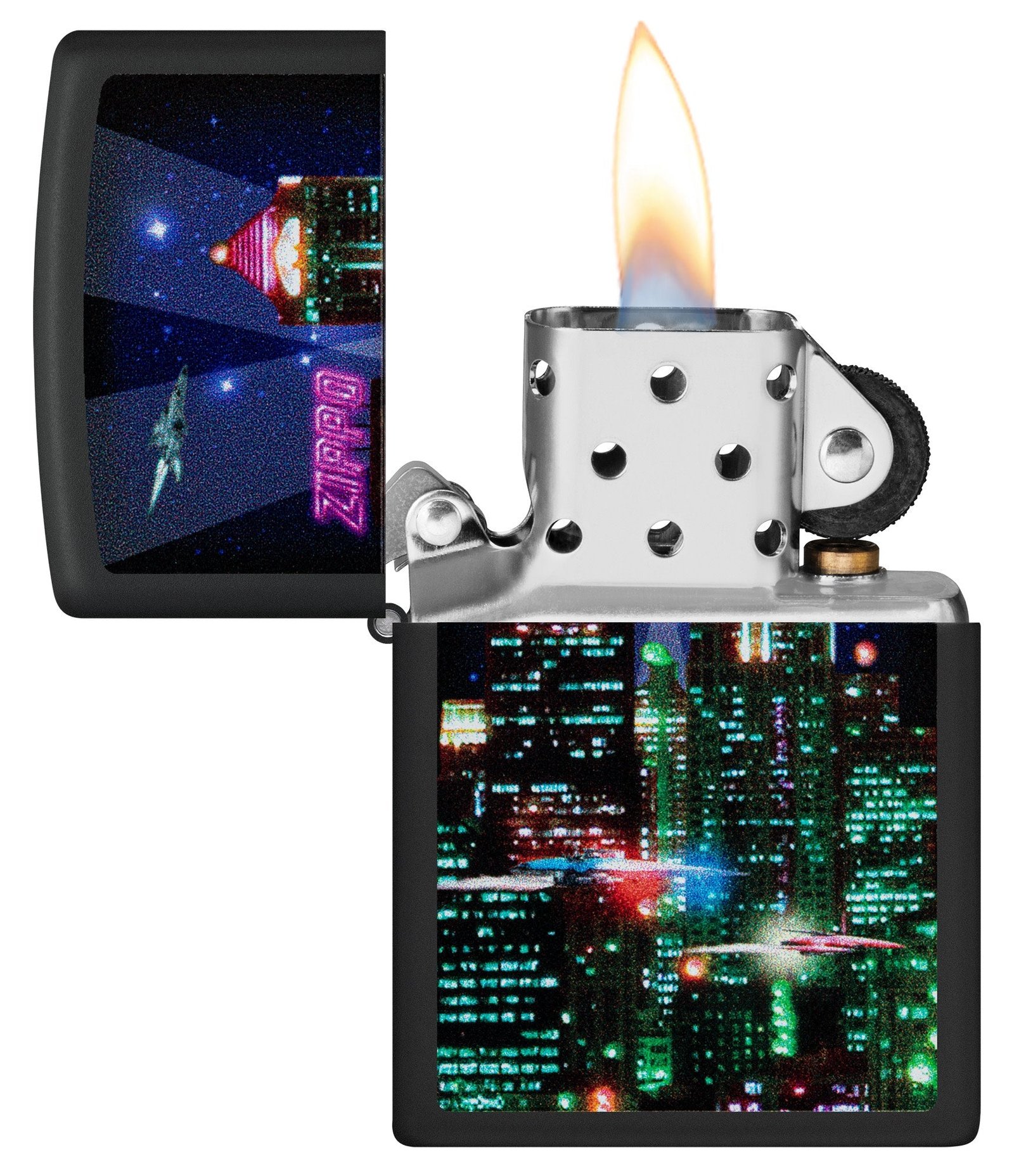 Cyber City Design 540 Color Matte Windproof Lighter