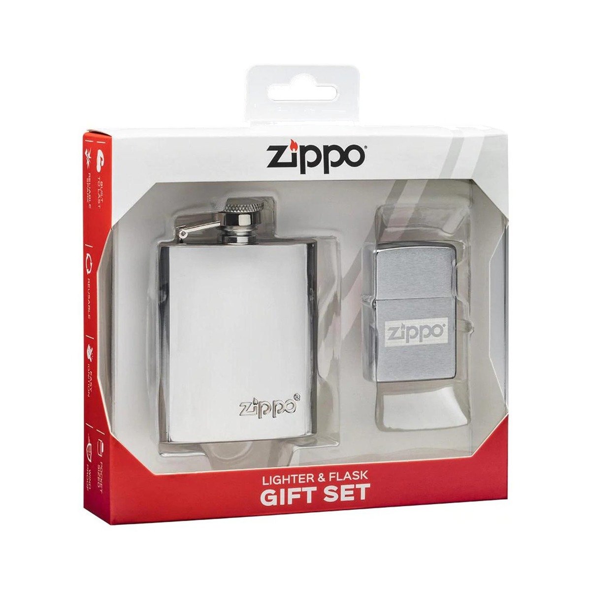 Zippo Flask & Lighter Gift Set
