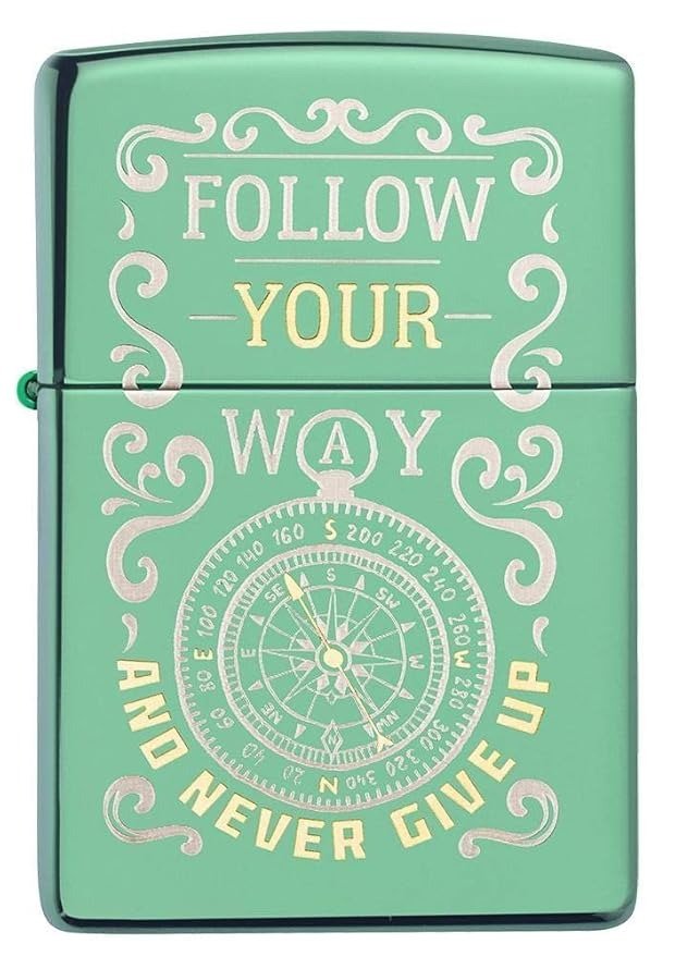 Follow Your Way Design Windproof Lighter