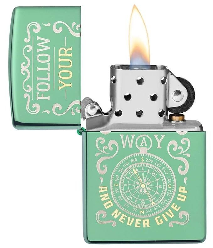 Follow Your Way Design Windproof Lighter