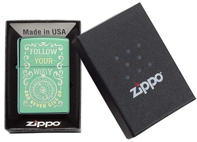 Follow Your Way Design Windproof Lighter