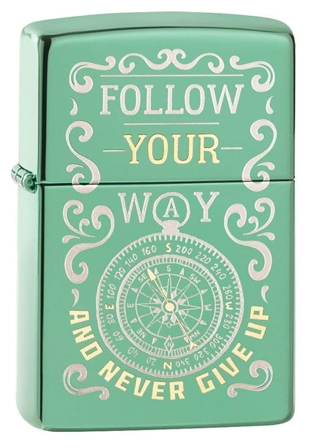 Follow Your Way Design Windproof Lighter