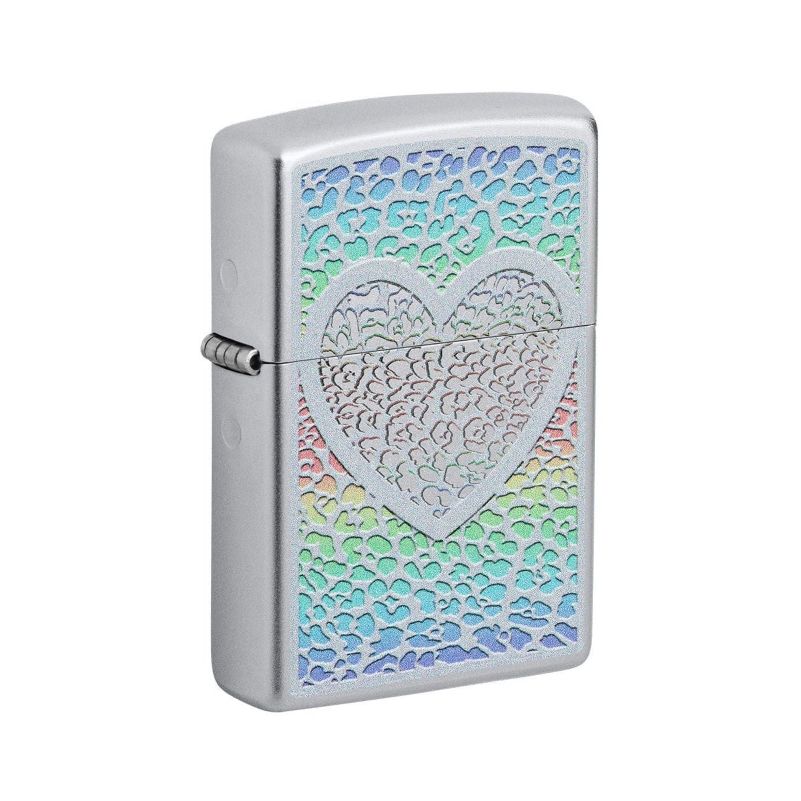 Heart Design Iron Stone Windproof Lighter