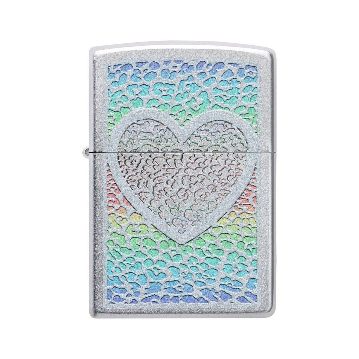 Heart Design Iron Stone Windproof Lighter