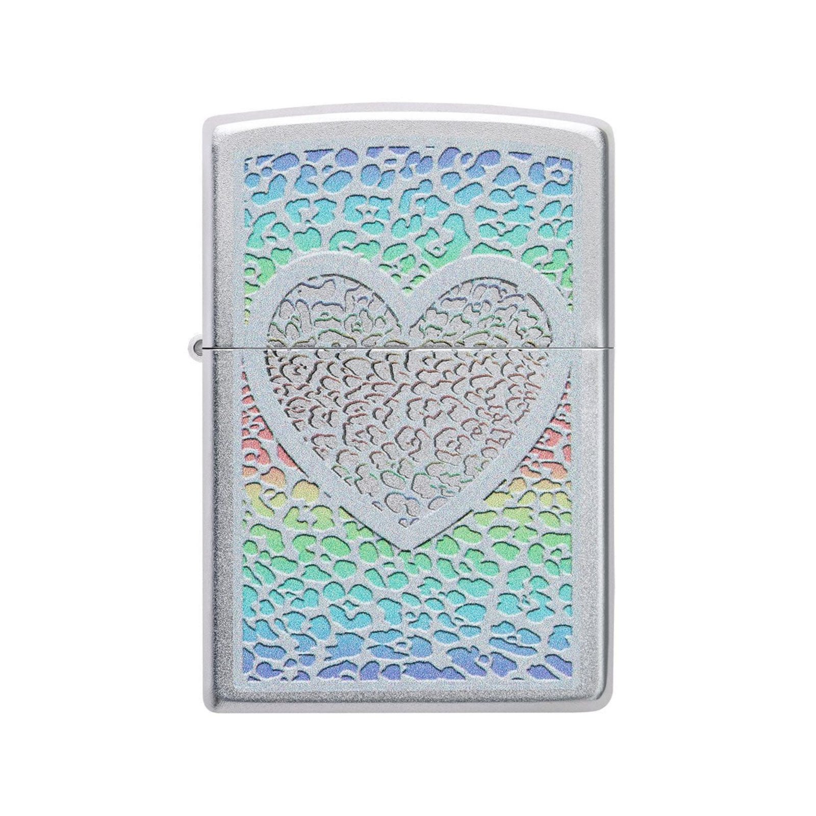 Heart Design Iron Stone Windproof Lighter