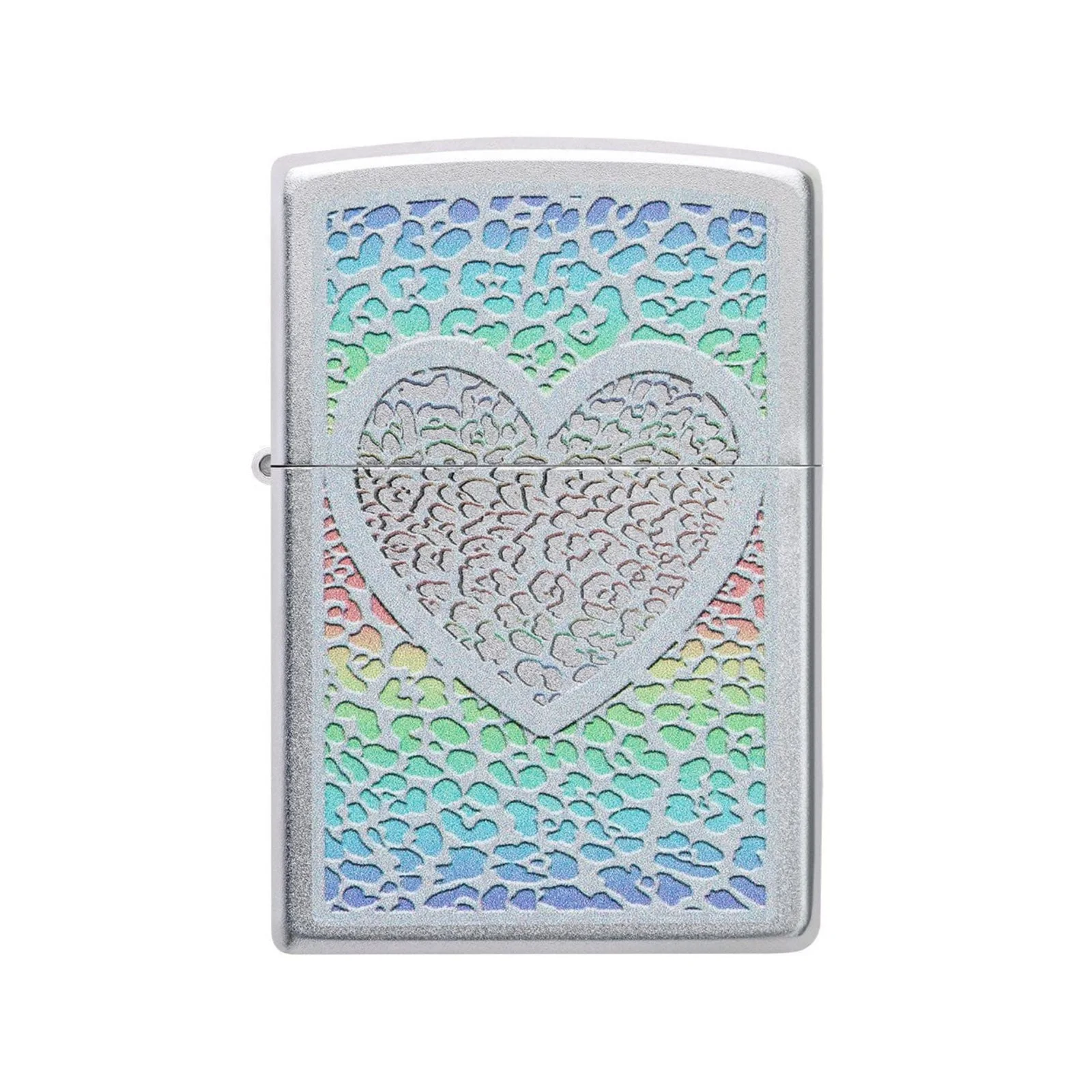 Heart Design Iron Stone Windproof Lighter