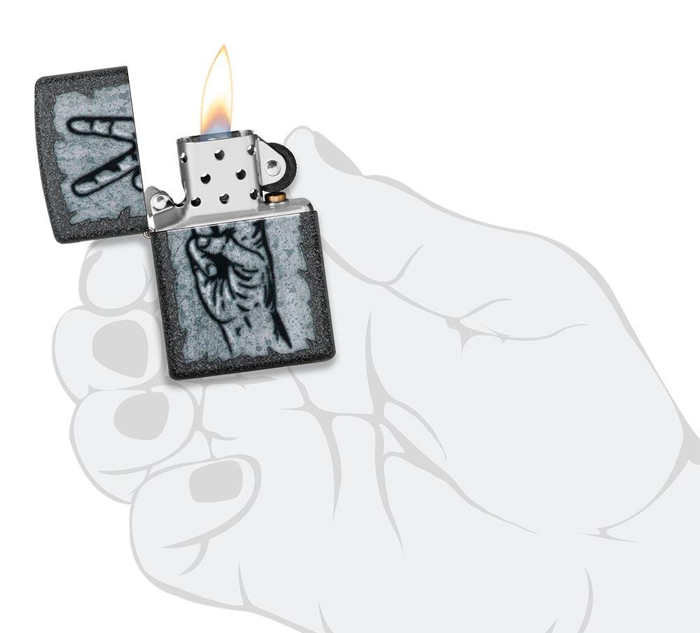 Graffiti Peace Design Iron Stone Windproof Lighter