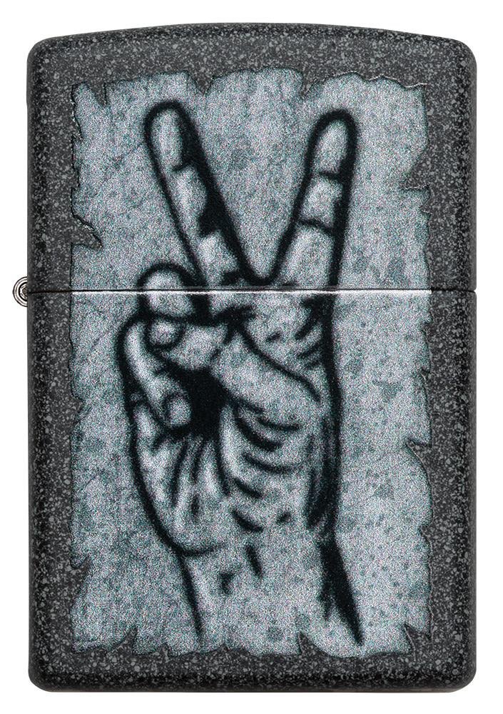 Graffiti Peace Design Iron Stone Windproof Lighter