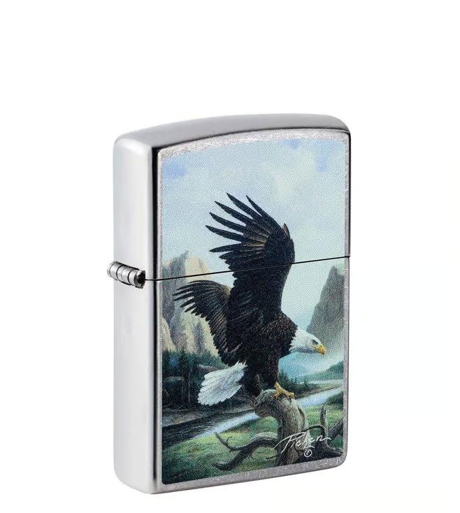 Linda Picken Wildlife Design Black Matte Windproof Lighter
