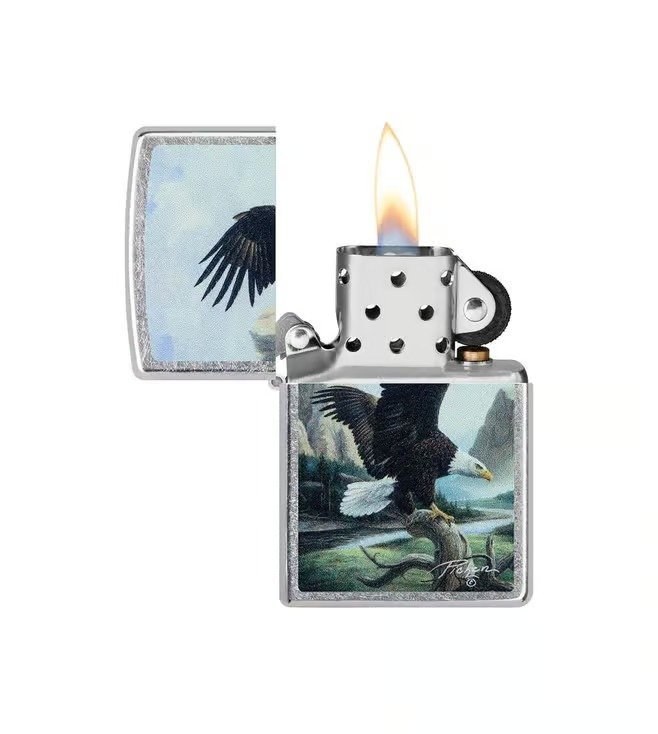 Linda Picken Wildlife Design Black Matte Windproof Lighter