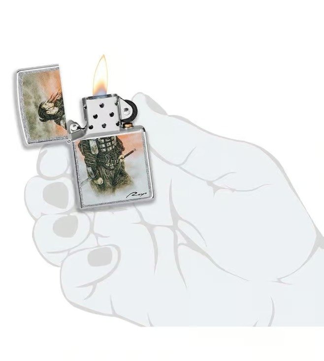 Luis Royo Design Street Chrome Windproof Lighter (Touch of Ice / Samurai / Spirit / Warrior)