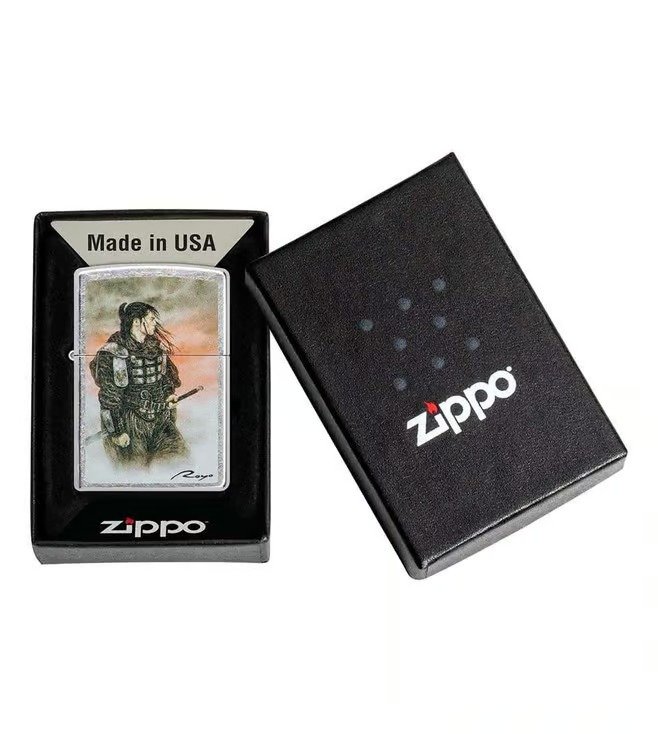 Luis Royo Design Street Chrome Windproof Lighter (Touch of Ice / Samurai / Spirit / Warrior)