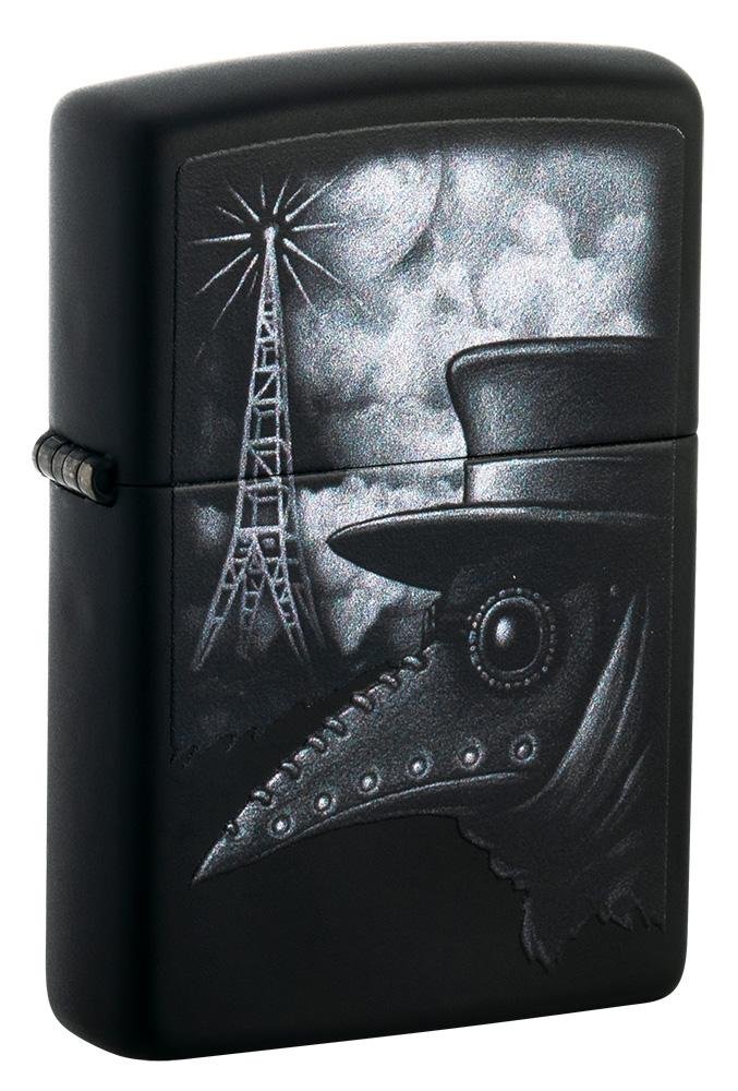 Plague of Disinformation Black Matte Windproof Lighter