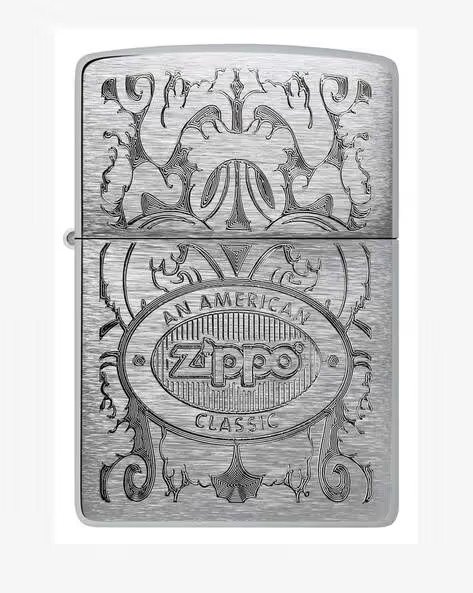 American Classic Design Brushed Chrome Windproof Lighter