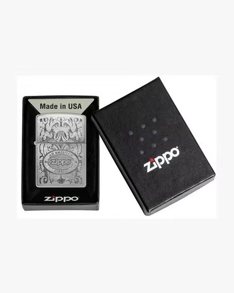 American Classic Design Brushed Chrome Windproof Lighter