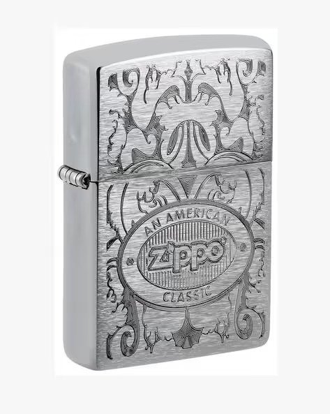 American Classic Design Brushed Chrome Windproof Lighter