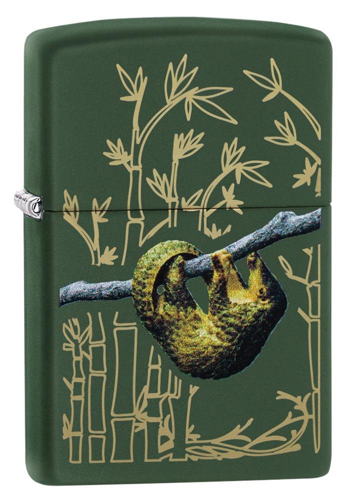 Ornithology Design Green Matte Windproof Lighter