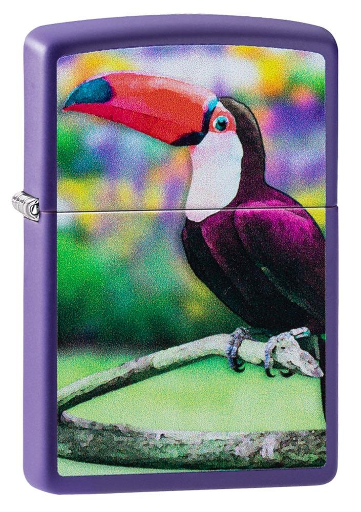 Toucan Design Purple Matte Windproof Lighter
