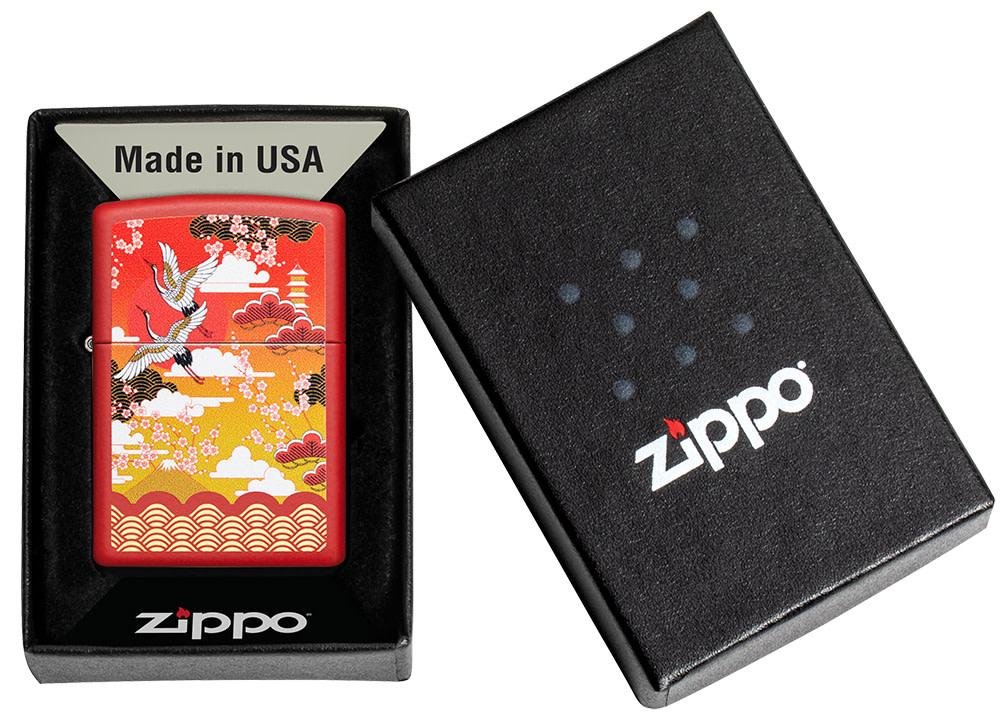 Kimono Design Red Matte Windproof Lighter